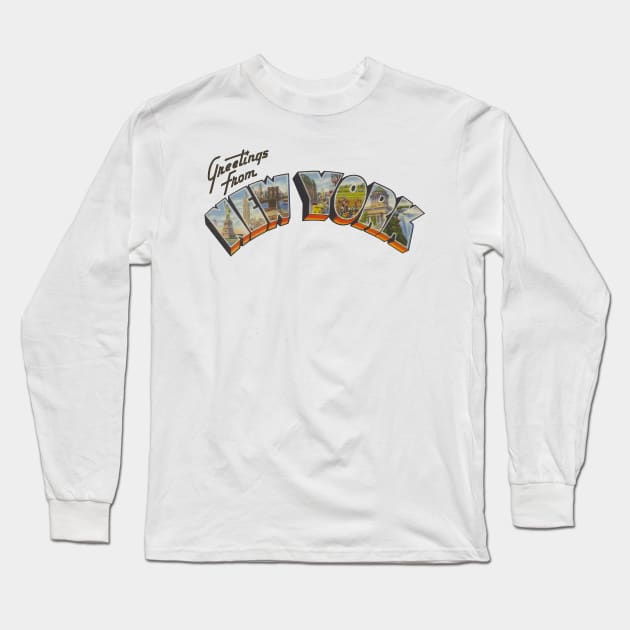 Greetings from New York Long Sleeve T-Shirt by reapolo